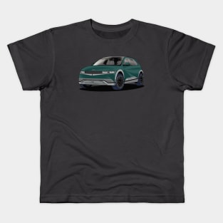 Hyundai Ioniq 5 Blue Green Electric Car Kids T-Shirt